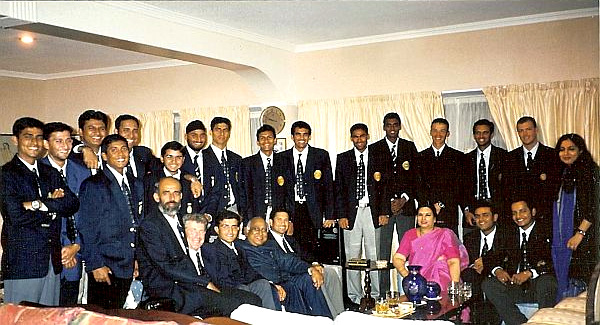 Reception for the Indian cricket team at India House in New Zealand in 2002.