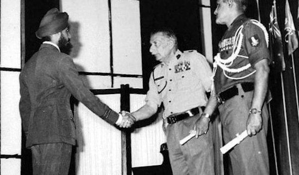 Baljit Ahluwalia with Field Marshal Sam Manekshaw.