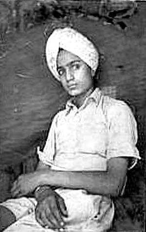 Sangat Singh in his youth.