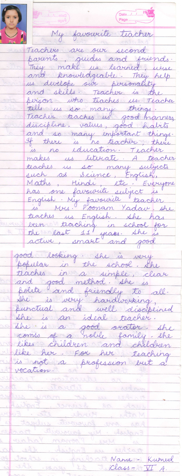 my favorite teacher essay in hindi