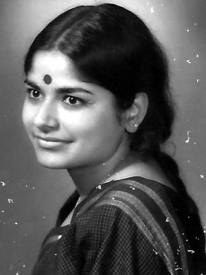 Mani as a student at St. Joseph's Convent, Chandannagore, West Bengal.