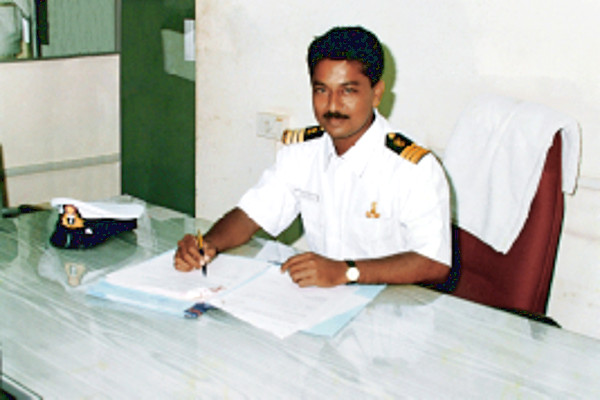 Mahendra Rathod at work in Customs office