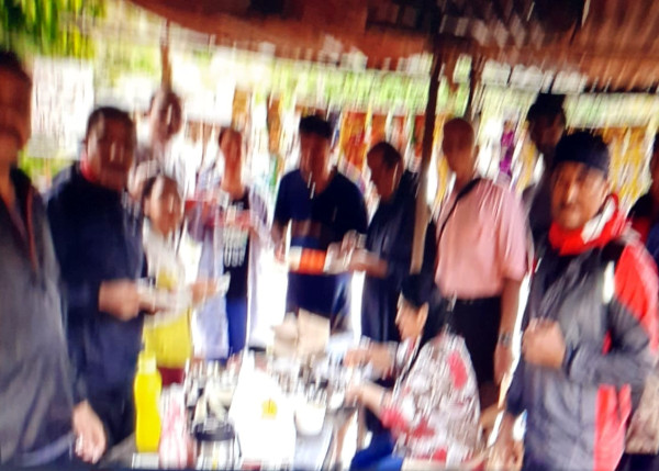 Tea and snacks after the outing to Zanzari Falls.