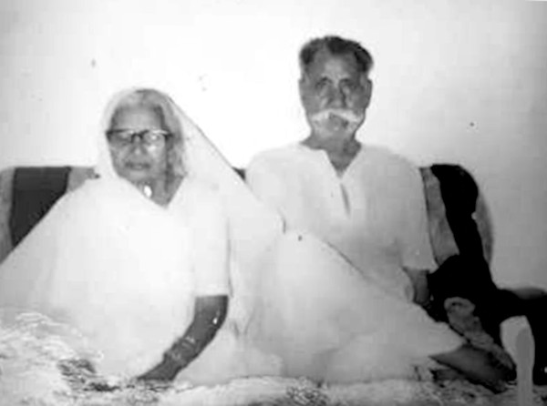 Tehsildar Singh with his wife.