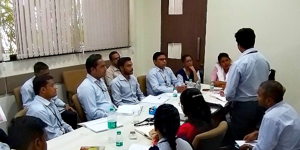 Piyali Kanabar in a formal training session with her students.