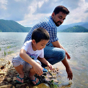 Sangeeta Gogoi's husband, Jitu, and son, Ayan.