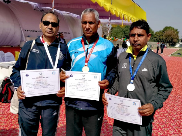 A bronze medal for Bhaskar at the CRSCB North Zone Sports Meet 2018-19.