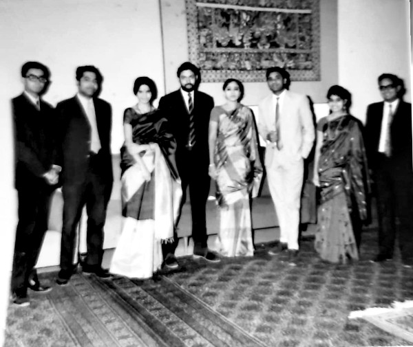 (from L to R): Satyabrata Pal, J. Sridharan, Komala, Subhash K. Pali, Rohini, Sunil Choudhury, Noorjahan and Subhash Mathur.