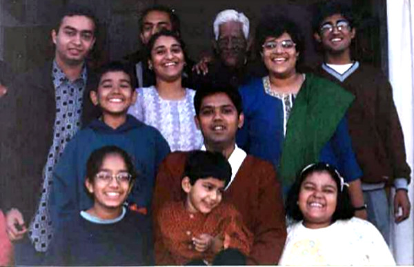 Babaji with Grandchildren.
