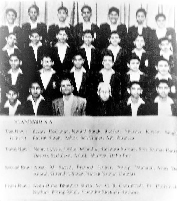 Standard X A of the 1964 batch of St. Xavier's School, Jaipur.
