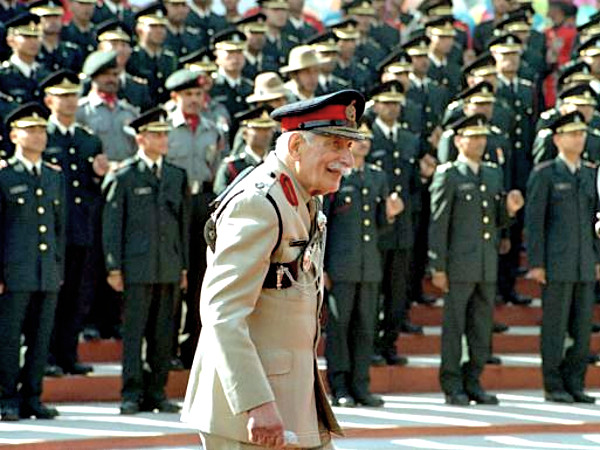 Field Marshal Sam Manekshaw (1914 – 2008) at the Indian Military Academy (IMA), Dehradun with Gentlemen Cadets.
