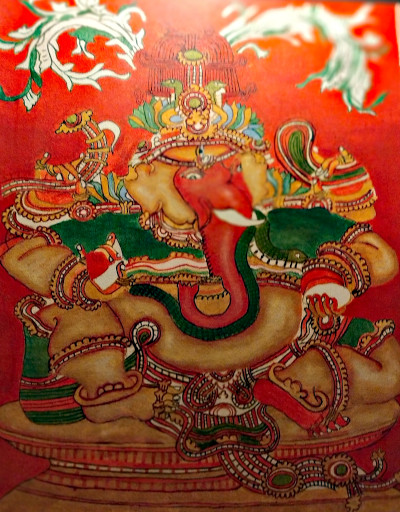 Ganesha, the Vighnaharta. Acrylic painting by Vatsala Rao